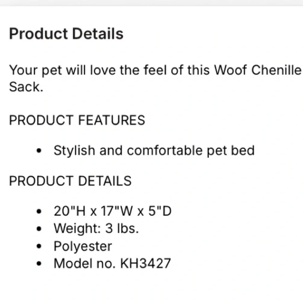Woof Chenille Pet Sack Cozy tunnel bed for small dogs or cats new with tags